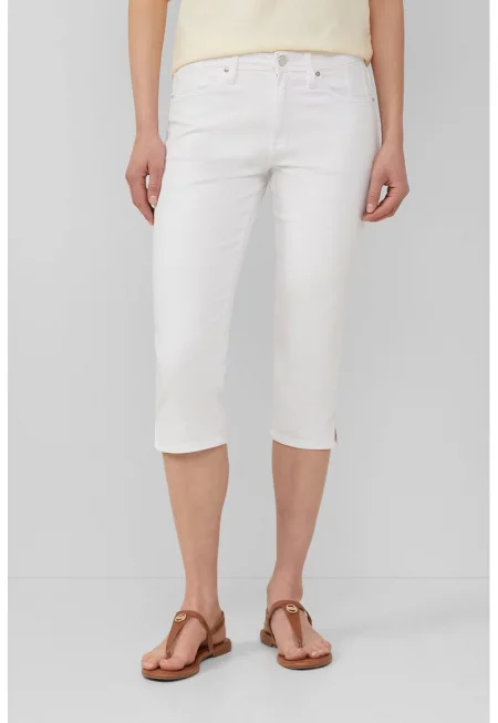 Слим дънки Betsy тип капри - Бял