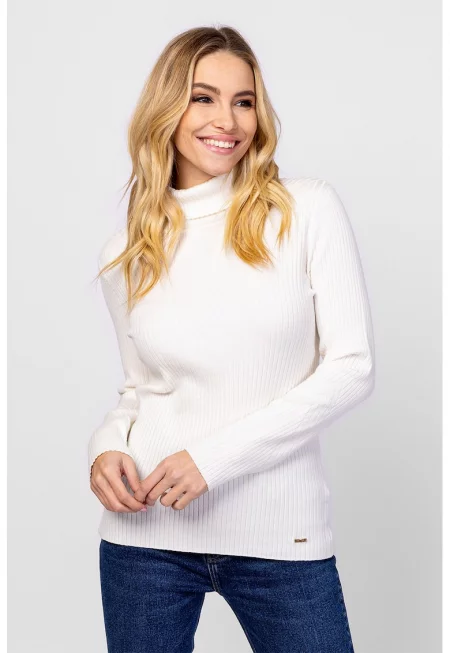 Слим пуловер с рипс