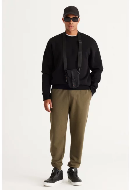 Суитшърт с овално деколте и паднали ръкави