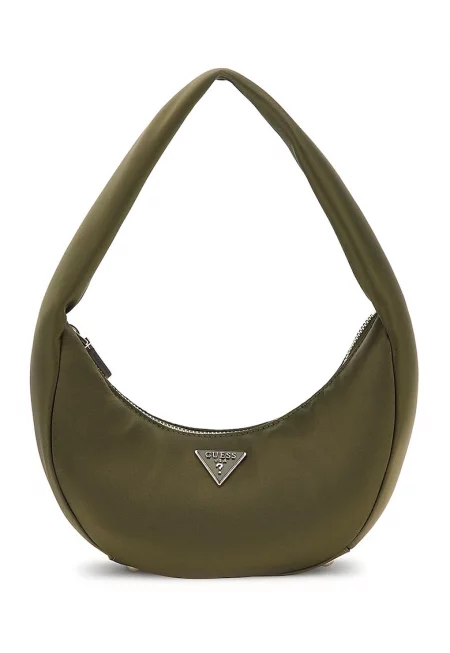 Текстилна чанта през рамо с метално лого