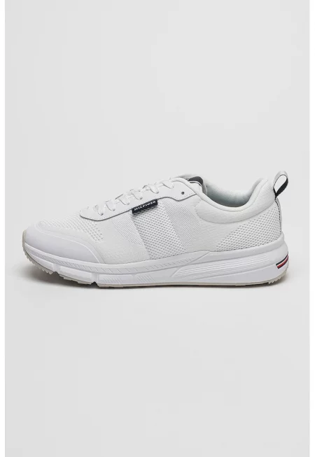 Текстилни спортни обувки с лого - Бял