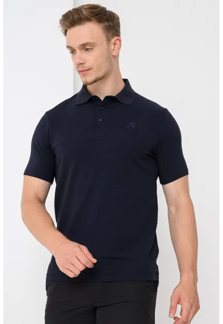 Тениска с яка и бродерии