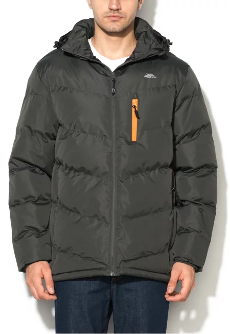 Tresspass - Подплатено зимно яке Blustery с качулка - Избеляло черно