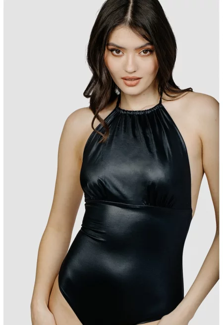 Цял халтер бански - Черен