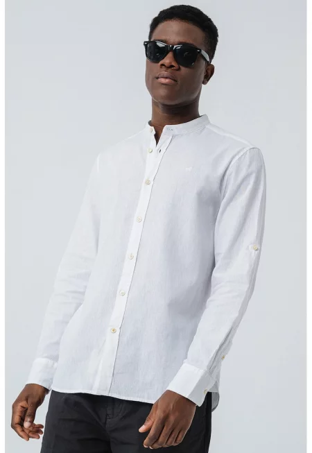 Туника Yuma с лен - Бял