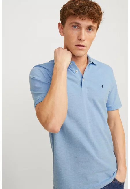 Вталена тениска от органичен памук Paulos с яка