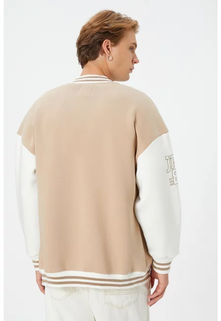 Яке в цветен блок с райе