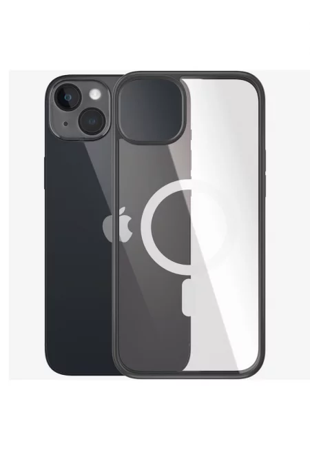 Защитен калъф  MagSafe за Apple iPhone 14 Plus - Transparent/Black frame