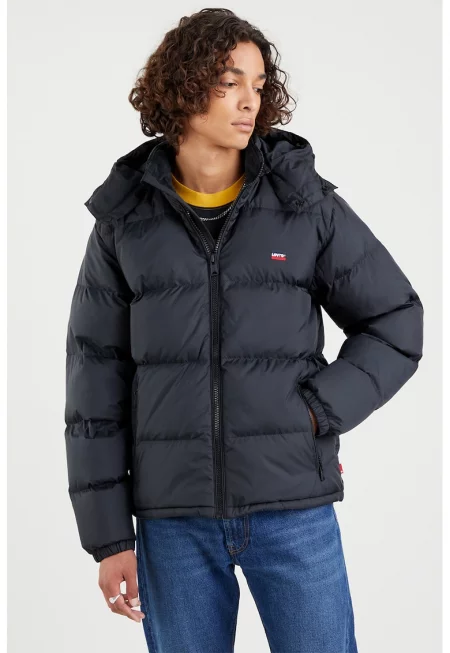 Зимно капитонирано яке с отделяща се качулка