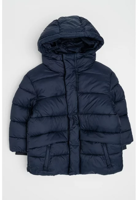 Зимно яке с качулка и джобове встрани