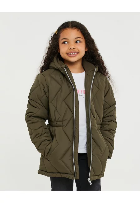 Зимно яке с вата - шевове и качулка