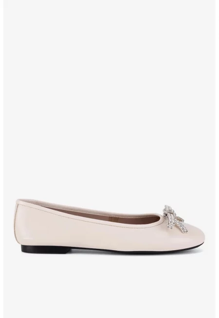 Балерини  5903419785245 - Естествена кожа - Бежов