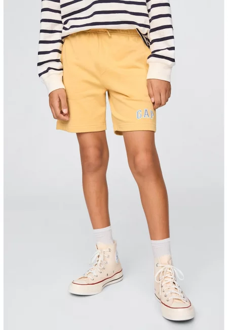 Бермуди с връзки - Сламеножълт