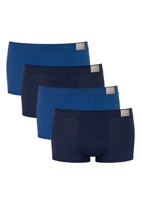 Боксерки тип хипстър GO Natural - 4 чифта - Син