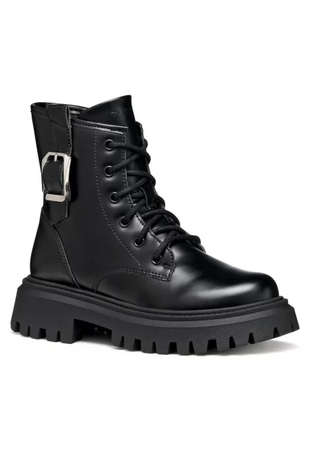 Боти за момичета -  еко кожа - черен