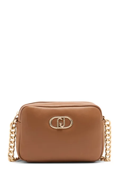 Чанта през рамо Lapuffy с цип - Светлокафяв