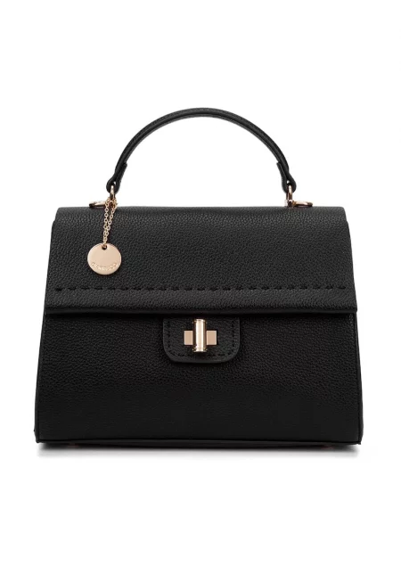 Чанта за рамо от еко кожа - Черен