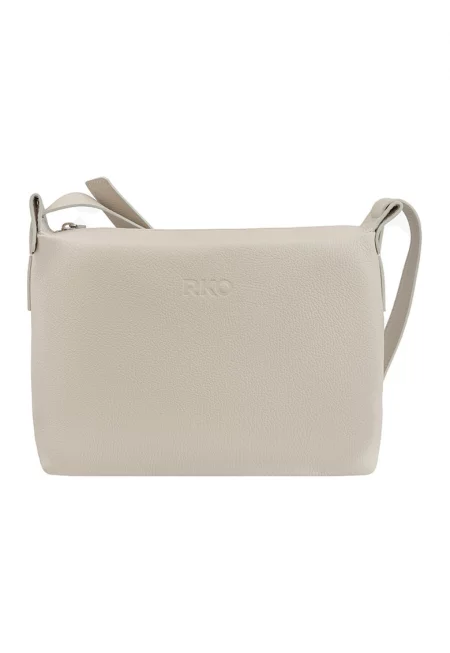 Чанта за рамо от кожа - Бежов