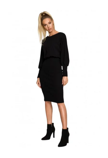 Червена памучна рокля с мека материя