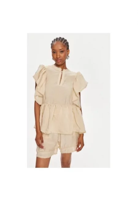 Дамска блуза -  304000324 - Модал/Полиестер - Бежов