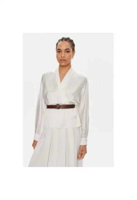 Дамска блуза - Дикси - 304413971 - Вискоза - Бяла - Бял