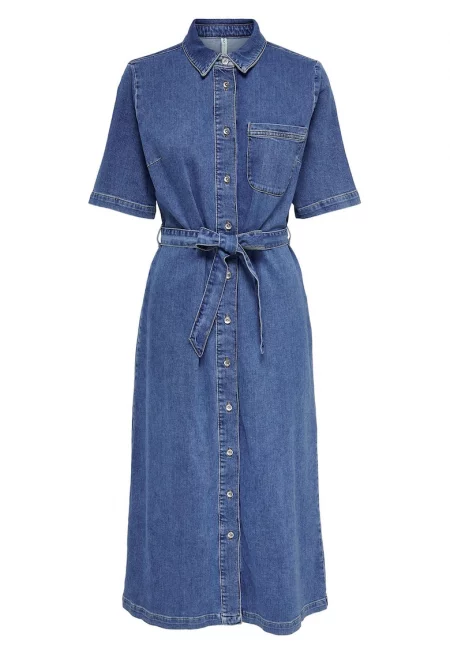 Дамска рокля -  301828341 - Синя - Памук