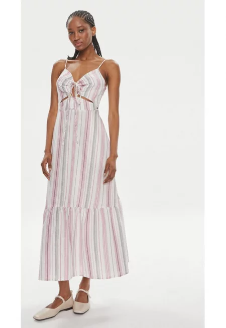 Дамска рокля -  303679934 - Лен/Вискоза - XL INTL - Многоцветен