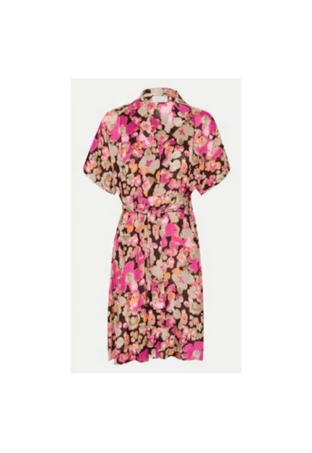 Дамска рокля - кафе - 304369339 - Многоцветна - Вискоза - Многоцветен