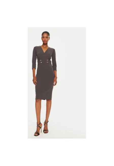 Дамска рокля - Ринасименто - 304724152 - Полиестер - Сив