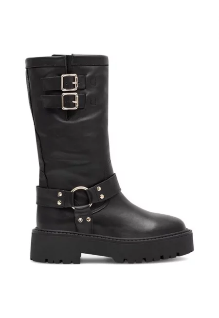 Дамски боти -  590559 - Естествена кожа - Черни -