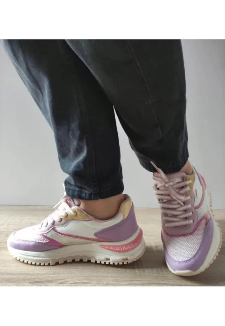 Дамски Ежедневни Обувки  250533-18 Лилаво с Бяло - Лилаво