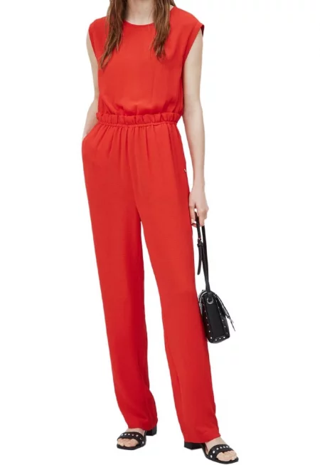 Дамски гащеризон -  Полиестер/Еластан - Червен -