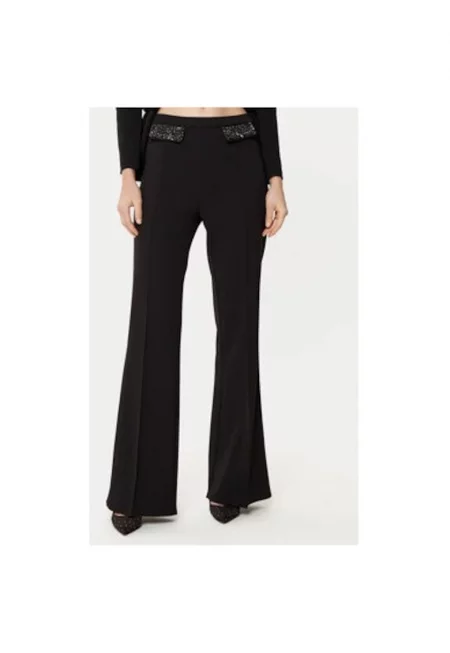 Дамски панталон -  305158321 - Полиестер - Черен