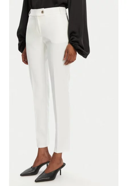 Дамски панталон -  305266071 - Полиестер - Бял