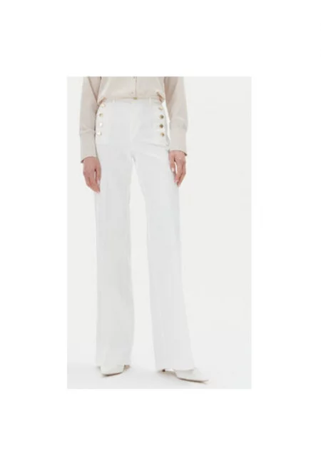 Дамски панталон  DD5144 - Памук/Еластан - Бял - Бял