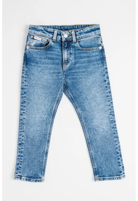 Дънки Dad - Син меланж