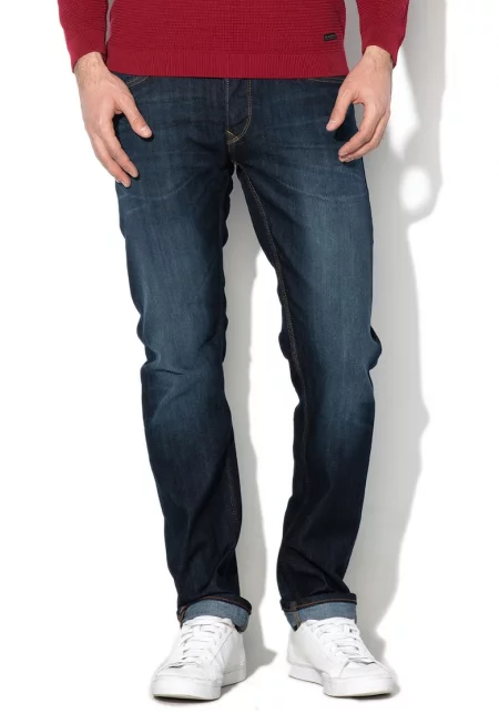 Дънки Daren със захабен ефект - Тъмносин