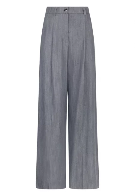 Дънки със средна талия - Сив