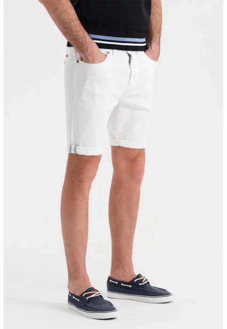 Дънков къс панталон със средновисока талия