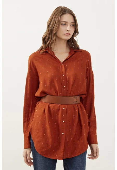 Ефирна риза с яка