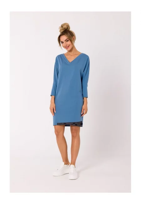 Изработена от Emotion Дамска мини рокля Grisante M732 синя