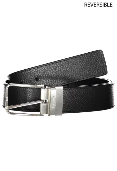 Калвин Клайн - Двулицев колан - мъжки Adj/Rev Light Frame Mono - Черен - Черен