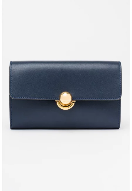 Кожен клъч Sfera с отделяща се презрамка - Тъмносин