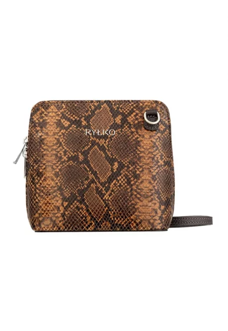 Кожена чанта през рамо - Кафяв