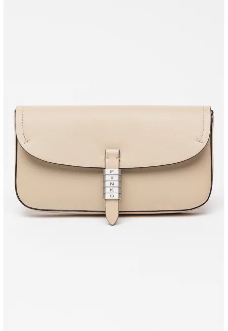 Кожена чанта през рамо с отделяща се презрамка