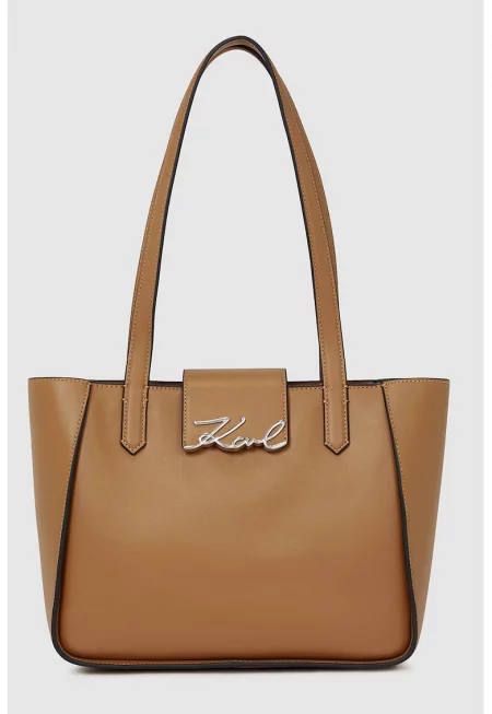 Кожена чанта с лого