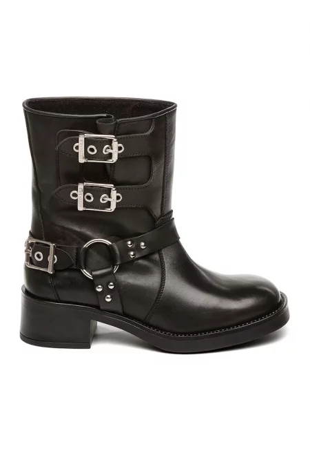 Кожени боти Becase - Черен