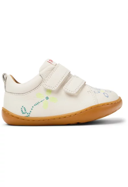 Кожени обувки Peu Cami с велкро - Бял/Естествен