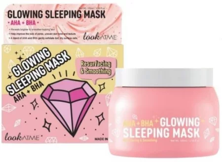 LOOKATME Glowing Sleeping Mask with AHA BHA Нощна маска за лице с АНА и ВНА