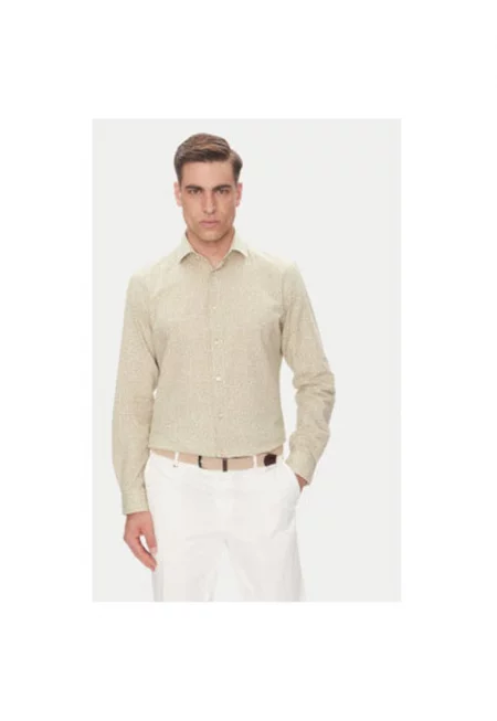 Мъжка риза  C6 41017.0451 - Памук - Бежов